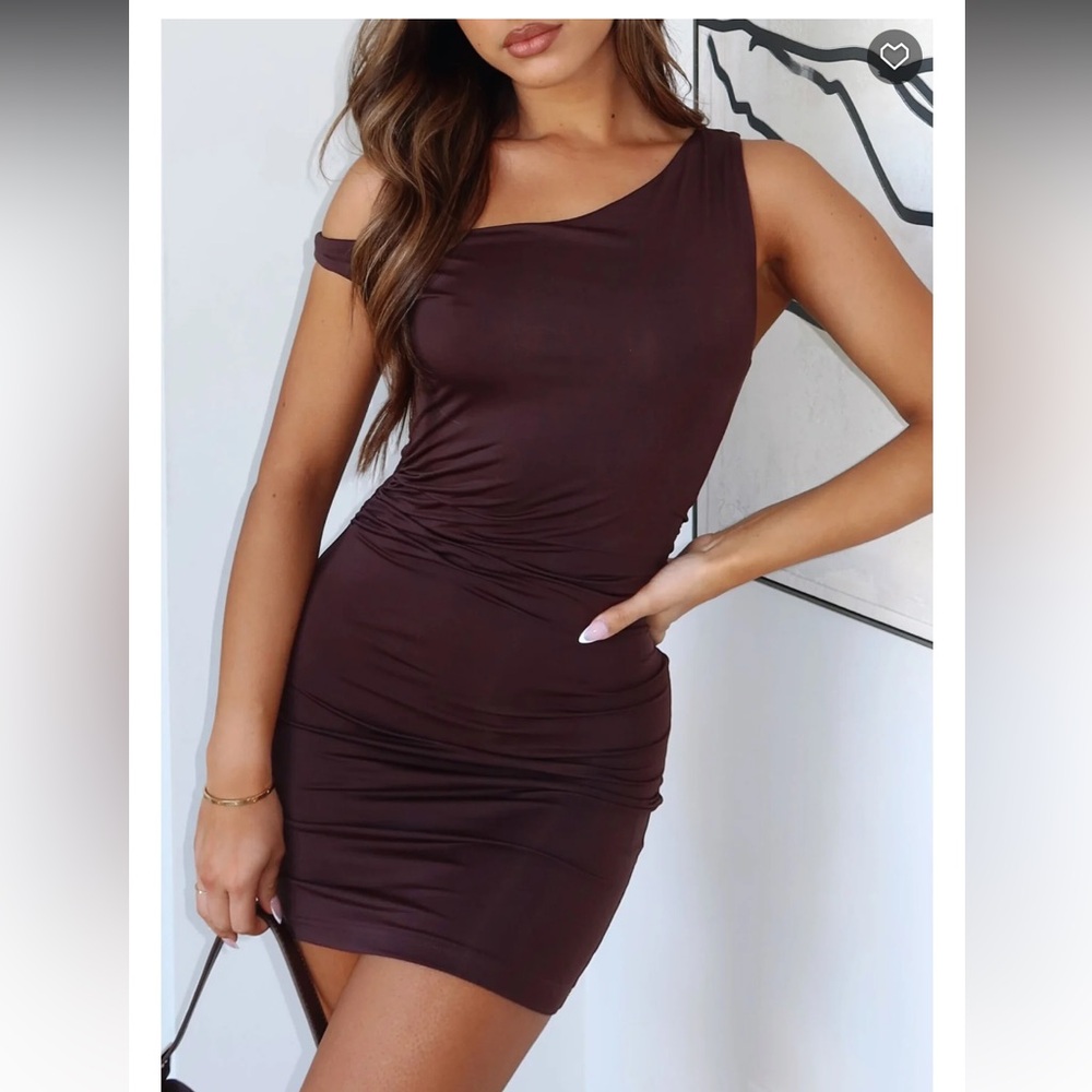 Time Without You Mini Dress chocolate white fox boutique